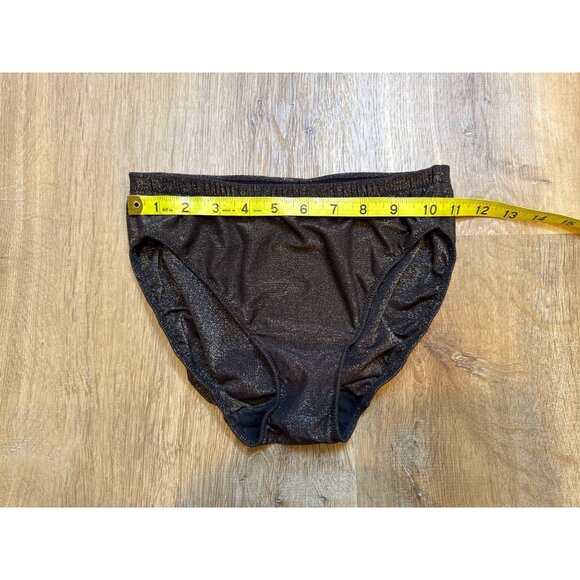 Y2K 2002 Victoria's Secret Black Gold Shimmer High Waisted Underwire Bikini Set - Picture 5 of 7